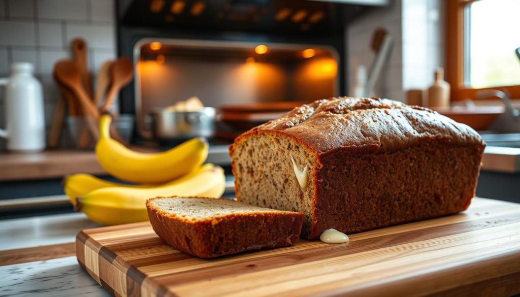 Baking banana bread