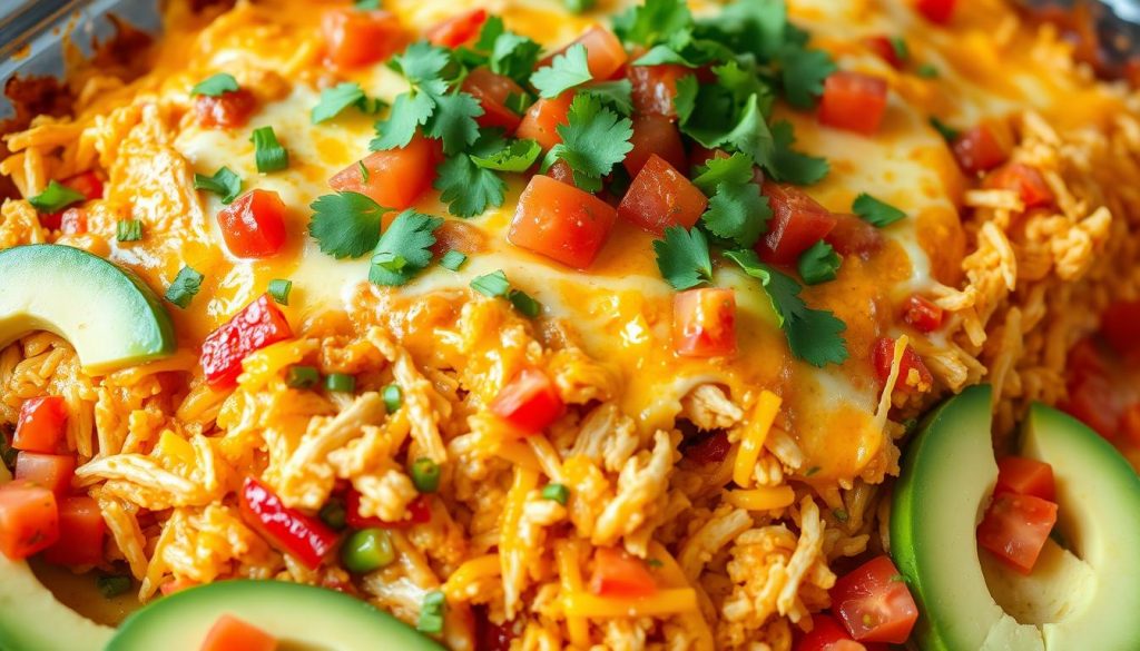 Chicken Enchilada Rice Casserole