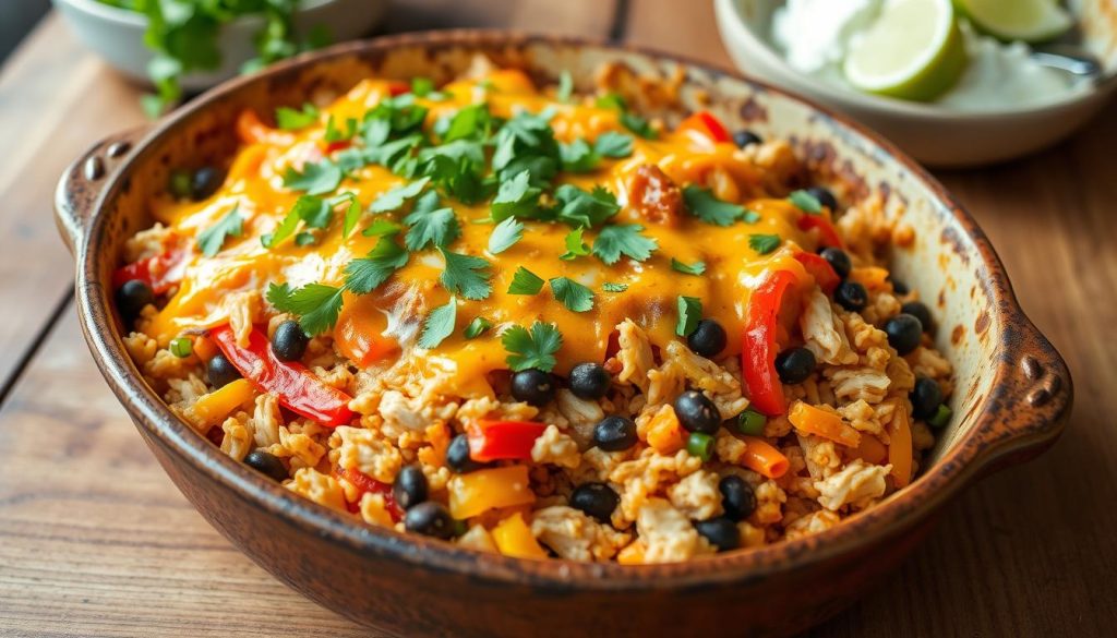 Chicken Enchilada Rice Casserole