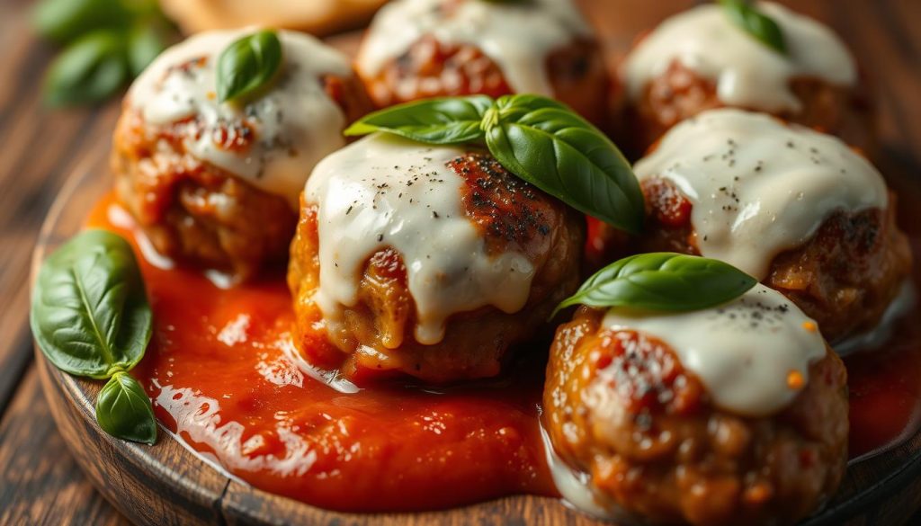 mozzarella meatballs